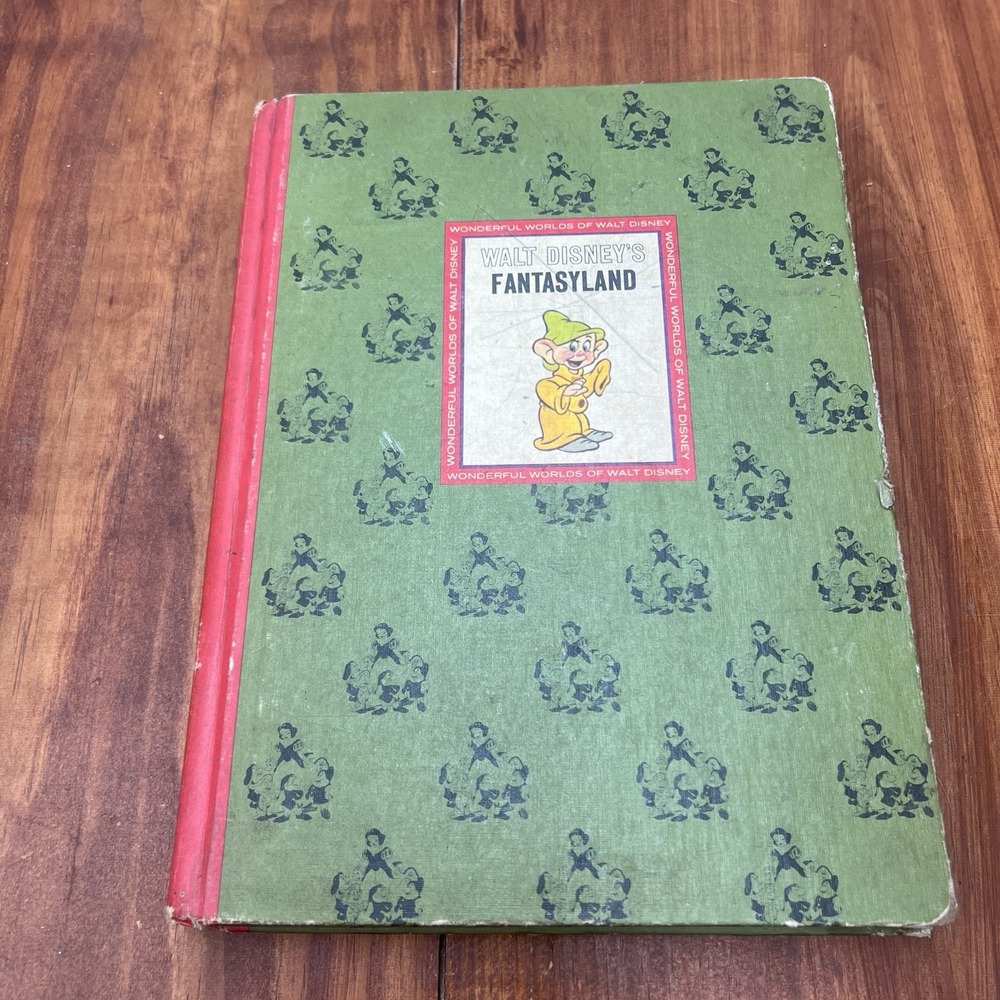 The Wonderful Worlds of Walt Disney Fantasyland - 1965 - Vintage Children's Book